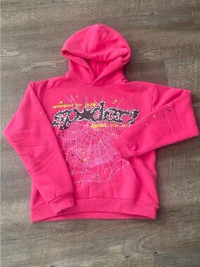 Pink sp5der hoodie brand new size medium